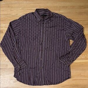 BUGATCHI Uomo 100% Cotton Long Sleeved Button Down Dress Casual Shirt